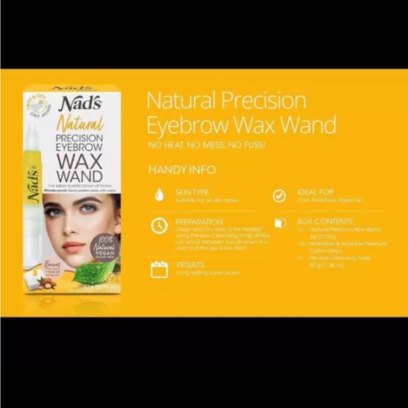Nads Eyebrow Shaper Wax Kit - Natural All Skin Types -Facial Hair Removal - Picture 4 of 6